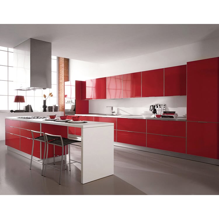 Muebles y herrajes Rojo: diseño moderno de gabinetes y accesorios de hardware
